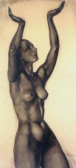 Standing nude by 
																	Jean van Noten