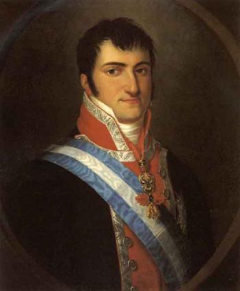 Portrait of King Ferdinand VII of Spain by 
																	Francisco Jose Pablo Lacoma