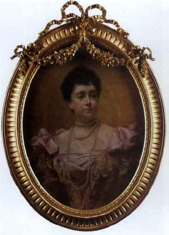 Portrait of lady in pink by 
																	Joaquin Vaamonde
