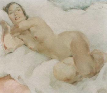 Reclining nude by 
																	Leo Theodor van Eekelen