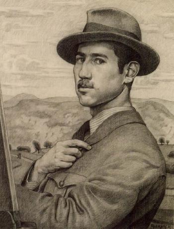 Self portrait by 
																	Arnold Auerbach