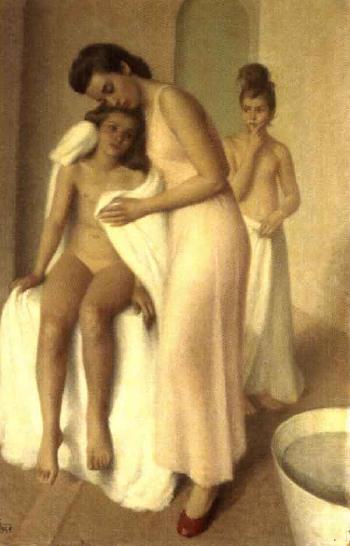 After the bath by 
																	Noel Quintavalle