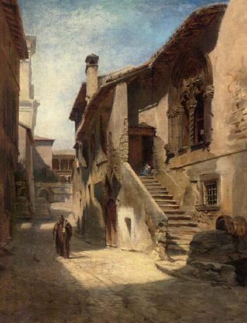 Jewish street seller on a Siena street by 
																	Hugo Paul Harrer