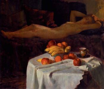 Sleep, nude and still life by 
																	Geza Kende
