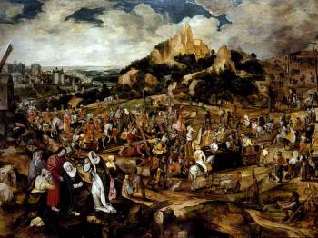 Christ on the road to Calvary by 
																	Pieter Balten