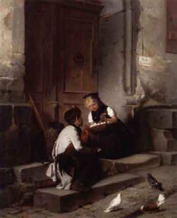 Outside the priest's house by 
																	Heindrich Ewers