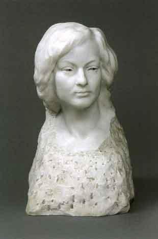Bust of young girl by 
																	Alexander Zadikov