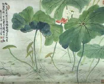Flowering lotus by 
																	 Gao Fushan