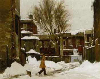 Le retour, Rue Drolet, Montreal by 
																	Andre l'Archeveque