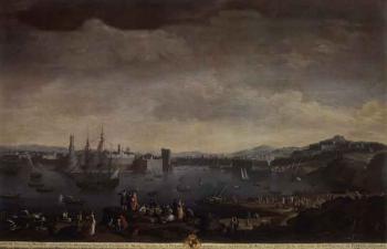 View of Marseille harbour. View of Toulon harbour by 
																			Juan Patricio Morlette