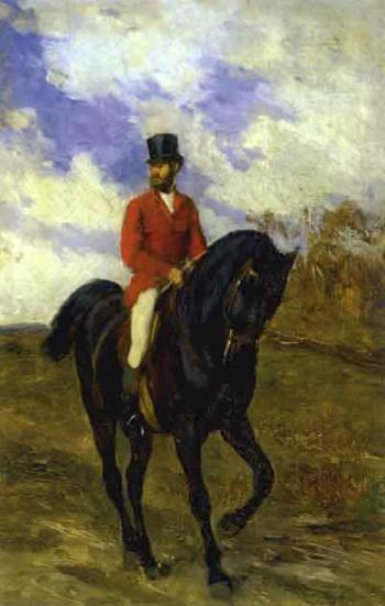 Huntsman on horseback by 
																	Bela Pallik