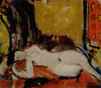 Reclining nude by 
																	Jan Tullemans