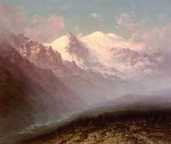 View of Mount Elbrus in the Caucasus by 
																	Ilia Nikolaevich Zankovskii