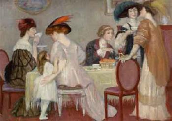 Teatime by 
																	Henri Caro-Delvaille