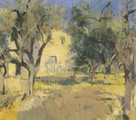 Italian farmstead with olive trees by 
																	Reinhold Pallas