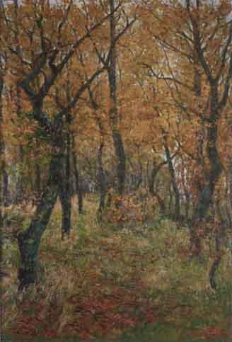 Autumn forest by 
																	Fritz Wachenhusen