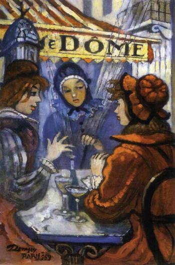 Gossiping in the Dome cafe by 
																	Jeno Remsey