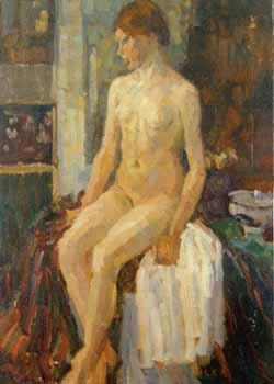 Impressionist female nude by 
																	Elise Daimler
