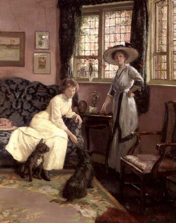 The drawing room at No.26 Tite Street, Chelsea by 
																	George Percy Jacomb-Hood