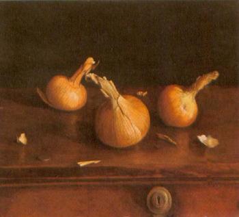 Still life with onions by 
																	Herman M Lyftogt