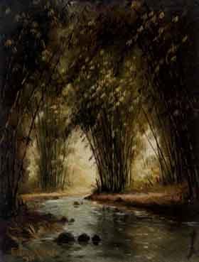 Stream through the bamboo forest by 
																	Frederik Kasenda