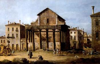 Forum, Rome. Temple of Antoninus by 
																			Bernardo Bellotto