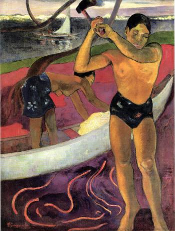 L'homme a la hache by 
																	Paul Gauguin