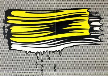 Yellow and white brushstrokes by 
																	Roy Lichtenstein
