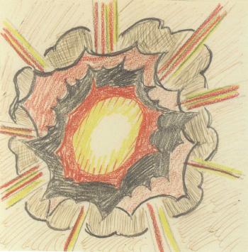 Study for Explosion by 
																	Roy Lichtenstein