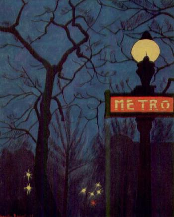 Metro dans la nuit by 
																	Augustin Rouart