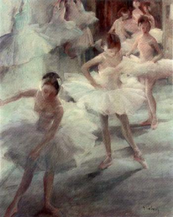 Ballet dancers by 
																	Miloslava Vrbova
