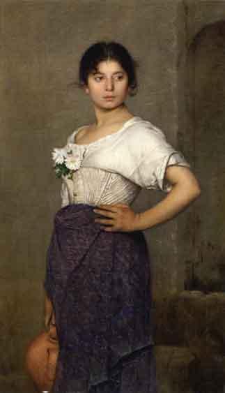 Roman girl by 
																	Edmond-Jean de Pury