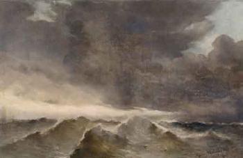 Mer par temps orageux by 
																	Marie Wambach de Duve