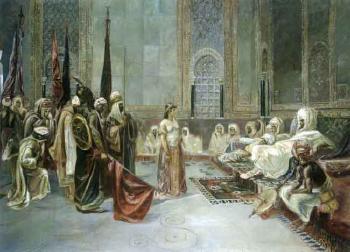 La presentation au Sultan by 
																	 Orientalist School