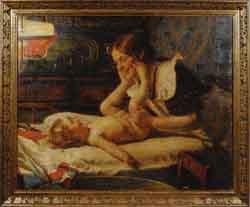Mother with baby by 
																	Eduard Kampffer
