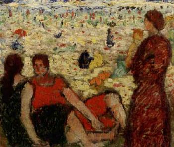 At the beach by 
																	Abraham Walkowitz