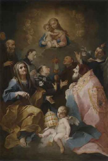 Madonna and Child in Glory with Saints by 
																	Giovan Battista Tagliasacchi
