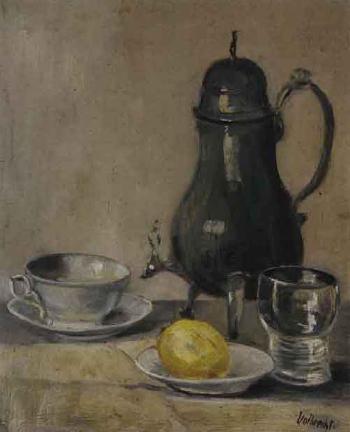 Still life with lemon by 
																	Ernst Volbrecht