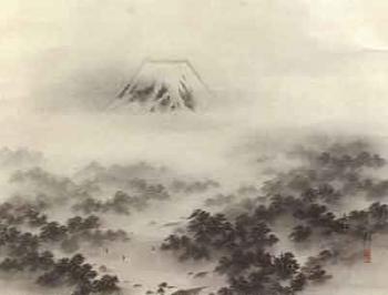Mont Fuji dans la brume by 
																	 Ei Yu