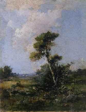 Landscape with pine tree by 
																	Casimiro Sainz y Sainz
