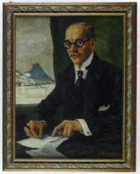 Portrait of Siegmund Freud by 
																	Karl Einhart