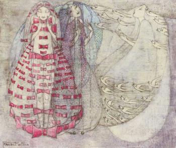 Bows, beads and birds by 
																	Frances E Macdonald