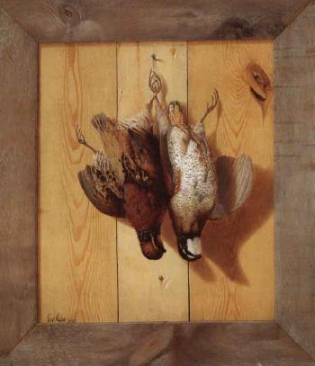 Hanging quail by 
																	George Cope