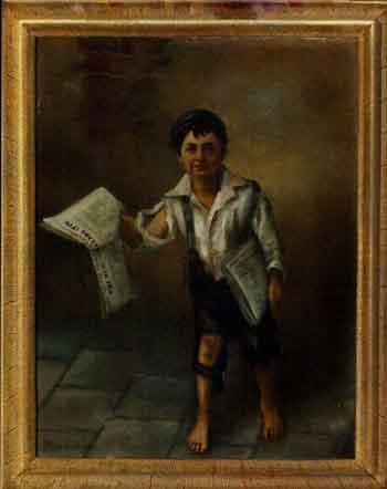 Newsboy selling the New Orleans Item by 
																	Marie Therese Bernard de Jaham