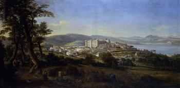 Veduta di Braccaiano, del lago e del Palazzo Odescalchi by 
																	Gaspar van Wittel