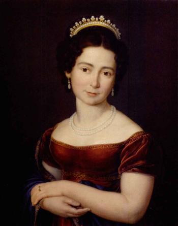 Portrait of Marie Louise Victoire Princess of Sachsen-Coburg-Saalfeld by 
																	Franz Joseph Zoll