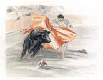 Bull fight by 
																	Carlos Saenz de Tejada