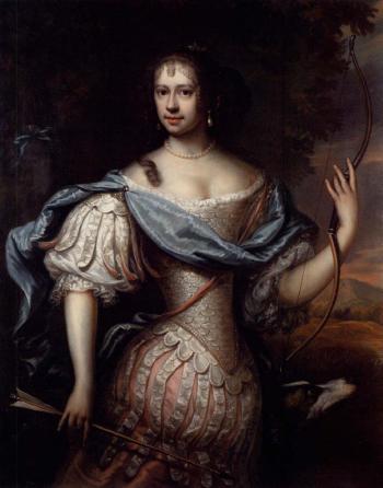 Portrait of lady said to be Frances Theresa Stuart by 
																	Adrianus van Isselsteyn