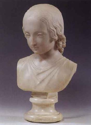 Bust of boy by 
																	Luigi Pampaloni
