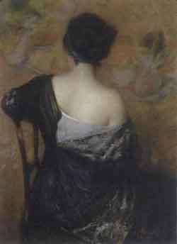 The seated lady by 
																	Janet Agnes Cumbrae-Stewart